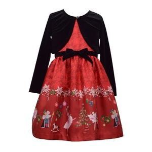 BJ Girls Christmas Nutcracker Dress & Sweater New